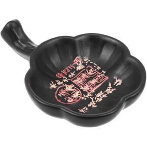 Ceramic Ink Plate Flower Shaped Calligraphy Dish for Studio Desk in Kuwait