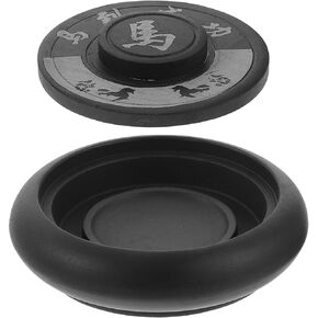 Natural Stone round Ink Grinding Plate with Lid for Calligraphy Practice in Kuwait