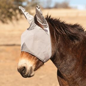 Cashel Crusader Mule Fly Mask, Standard with Ears (Grey, Mule Yearling) in Kuwait