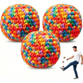 3-Pack Hacky Crochet Footbags Sack, Knitted Kick Sack Balls in Kuwait