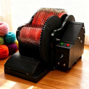 Electric Wool Carding Machine, Wool Drum Carder Fiber Carding Machine, Adjustable Forward and Reverse Speed, with Foot Pedal, Fast Color Mixing Wool Blending Wheel, for Combing Blending in Kuwait