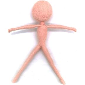 1 Piece Pre-Made Felt Body Frames 2.8 inch to Make Fairies, Mummies, Gnomes, Aliens Easier - Needle Felting Supplies in Kuwait
