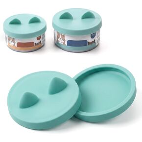 2 PCS Pet Food Can Covers Silicone Cat/Dog Universal Food Can Lid in Kuwait