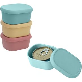 3 Pack Cat Food Storage Container for 3oz Wet Cans, Silicone Airtight Lid in Kuwait