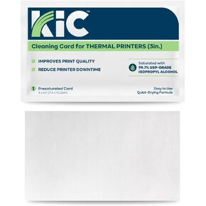 KICTeam Cleaning Cards for Thermal Printers, 3in Width (25 Pack) in Kuwait