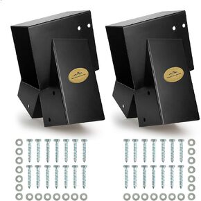 MIXXIDEA 2 Swing Set Brackets for Swing Set A-Frame Heavy Duty with All Mounting Hardware, Black (2 Brackets-Black) in Kuwait