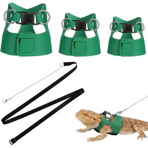 Bearded Dragon Leash and Harness Set Adjustable Lizard Harness in Kuwait