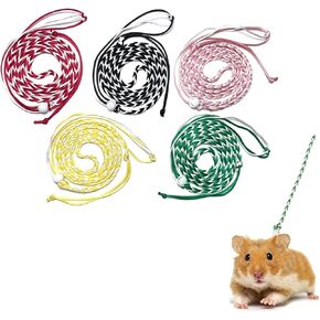 5 Pack Adjustable Hamster Harness and Leash Set, Soft Rat Harness Rat Leash, Small Animal Walking Vest Lead for Hamster, Rat, Mouse, Ferret, Chinchilla, Rabbit, Guinea Pig, Squirrel, 55 Inch in Kuwait