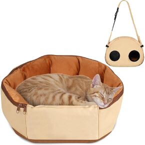 Cross-Body Pet Carrier Bag, Ergonomic Hands-Free Puppy & Cat Sling Nest for Travel, Hiking & Vet Visits, Breathable & Lightweight Soft Pet Carrying Pouch for Small Dogs & Cats Up to 22 lbs in Kuwait
