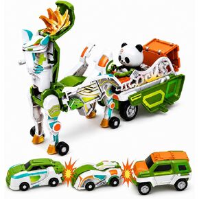 3-in-1 Magnetic Crash Transforming Car Toy, Auto Move & Music Kids 6+ in Kuwait
