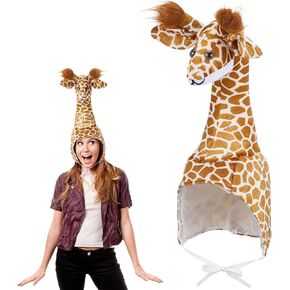 SEWACC Giraffe Shaped Hat Interactive Animal Hat Performance Costume for Parent-Child, 20.47 x 7.87 x 7.87 Inch in Kuwait