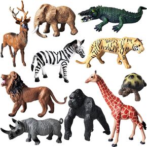 10 Pcs Realistic Large Wild Animal Figures for Kids 3+ in Kuwait
