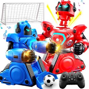 2-Pack Remote Control Fighting Robot Battle Bots Toys, RC Ejecting Battle Robot with Sound & Light, Soccer Game Mode, Christmas Birthday Gifts for Age 6 7 8 9 10 11 12+ Year Old Kids Boys in Kuwait