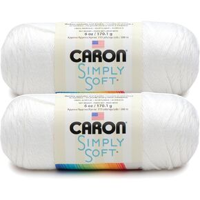 Bulk Buy: Caron Simply Soft Yarn Solids (2-Pack) (White) in Kuwait