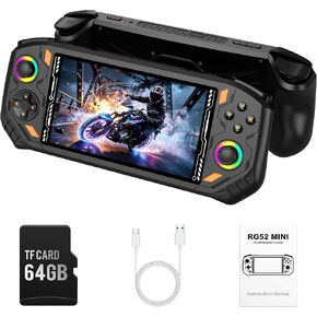 RG56PRO Retro Handheld Game Console, 5.5 Inch IPS HD Screen, Portable Dual System, 64GB Support 30+ Emulators & 22000+ Games, WiFi Multiplayer, HDMI Output, 5000mAh Battery (Black 64GB) in Kuwait