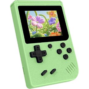 3.0 Inch IPS Screen with Mini Handheld Game Console, Built-in 400 Games, 1020mAh Rechargeable Battery Pocket Player Travel Games Arcade, Light Green in Kuwait
