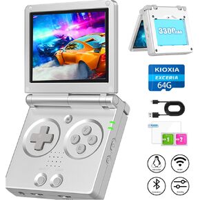 RG35XXSP Portable Flip Retro Handheld Game Console RG35XX SP Flip Game Console Linux System 3.5 '' IPS Screen 64G Preloaded 5532 Games RG 35XXSP Support HDMI TV Output 5G WiFi Bluetooth 4.2 Green in Kuwait
