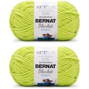Bernat Blanket Brights Chenille Crochet Yarn, Race Car Red, 2-Pack in Kuwait