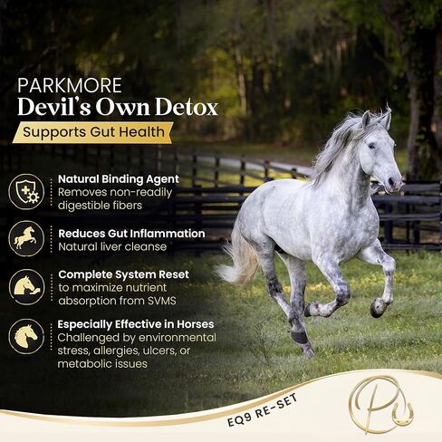 Parkmore Horse Detox & Gut Support Supplement with Steam-Activated Charcoal in Kuwait