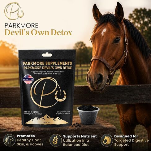 Parkmore Horse Detox & Gut Support Supplement with Steam-Activated Charcoal in Kuwait