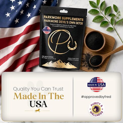 Parkmore Horse Detox & Gut Support Supplement with Steam-Activated Charcoal in Kuwait