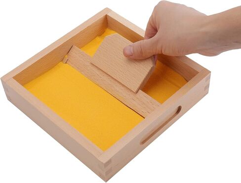 Montessori Letter Formation Sand Tray, Wooden Sand Trays with Pen for Kids Writing Letters and Numbers, Sensory Writing Practice for Preschool Classroom, Kindergarten Learning Tools in Kuwait