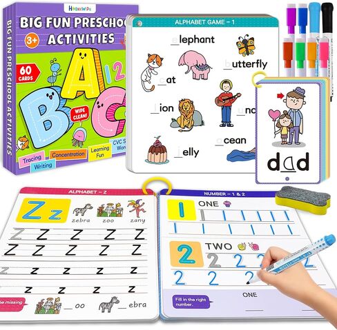 Reusable Handwriting Tracing Books, Preschool Learning Toys for Kids 3-6 in Kuwait