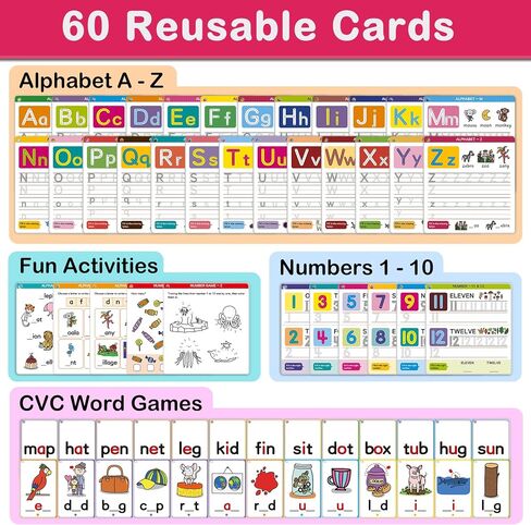Reusable Handwriting Tracing Books, Preschool Learning Toys for Kids 3-6 in Kuwait