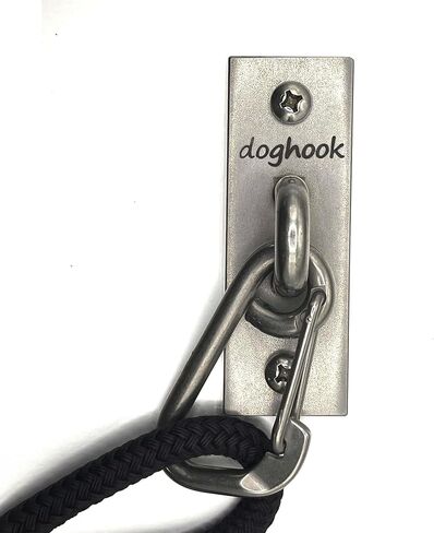 Canine Hitch- Secure Dog Leash Parking Indoor- Outdoor Wall Hook with Clip - Tie Out Stainless Steel - Practical Lead Management for Home & Business in Kuwait