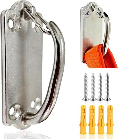 Heavy Duty Stainless Steel Dog Leash Wall Hook,Ultra-Secure Tie Out Anchor for Yard&Home,Anti-Escape Dog Chain Parking Hook,Rust-Proof&Easy to Install in Saudi Arabia