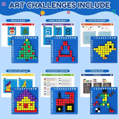STEM Toys Pixel Art Kit for Kids 5+ Year Old STEM Kit Gift Girls & Boys Toy in Kuwait