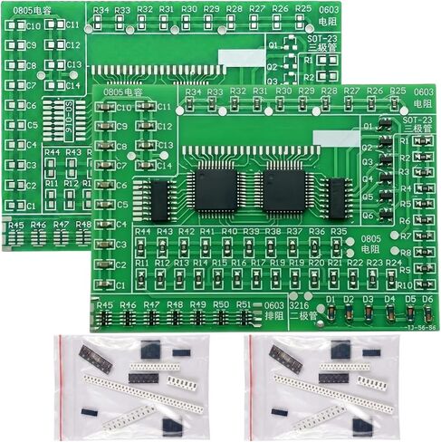 [2 Pack] SMD Soldering Practice Kit, SMT Components Solder Training Kits for Electronics, PCB Board Soldering Practice for Beginners and Adults, DIY Electronic Project in Saudi Arabia