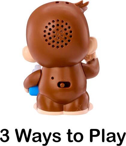 Little Tikes Story Dream Pals Curious George, Interactive Story Telling 4" Figure with Bonus Cartridge, Talks, Lights Up, Key Chain, Ages 3+ in Kuwait