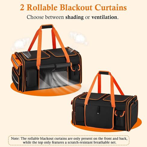 Large Cat Carrier with Litter Box for 2 Cats, Car Travel in Kuwait