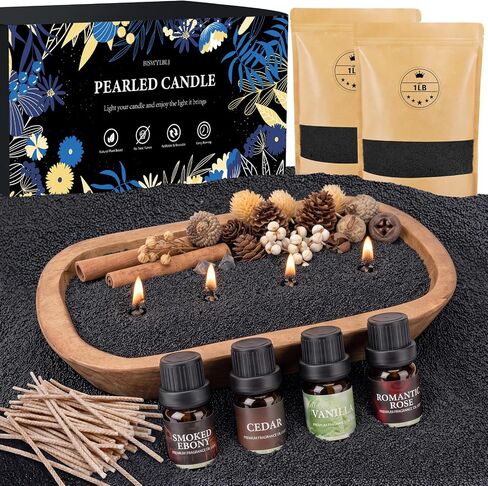 Candle Sand Kit, 32oz Pearled Candle Sand with 50 Cotton Wicks, in Kuwait