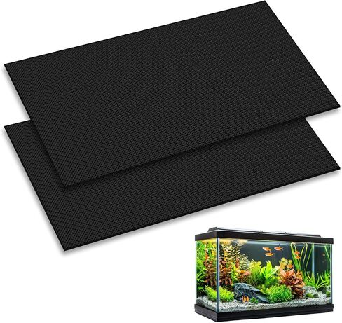 15 x 30 x 0.2 Inches Aquarium Leveling Mat, 2PCS Neoprene Non-Slip Shockproof Fish Tank Pad Waterproof Textured Surface for Uneven Surfaces Durable Fish Tank Mat with Easy-Cut Edges in Kuwait