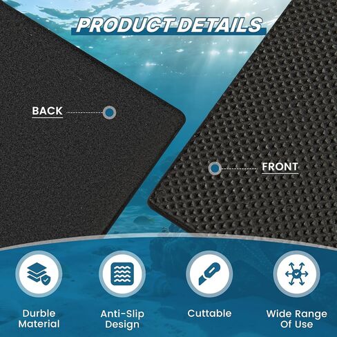 15 x 30 x 0.2 Inches Aquarium Leveling Mat, 2PCS Neoprene Non-Slip Shockproof Fish Tank Pad Waterproof Textured Surface for Uneven Surfaces Durable Fish Tank Mat with Easy-Cut Edges in Kuwait