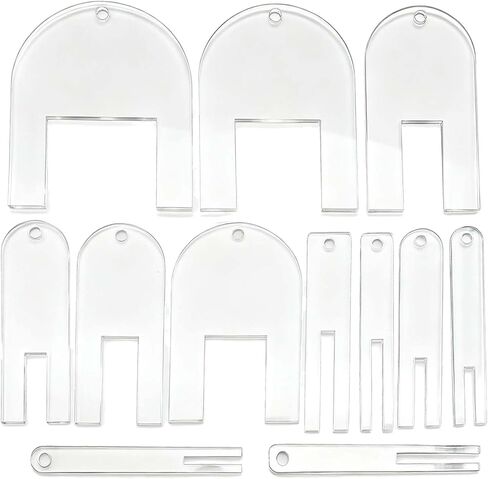 Fabric Pleating Tool - Quick Pleater for Sewing, Quilting, and Clothes Sewing - 12-Piece Set - Acrylic Material - Ideal for Beginners and Tailors in Kuwait
