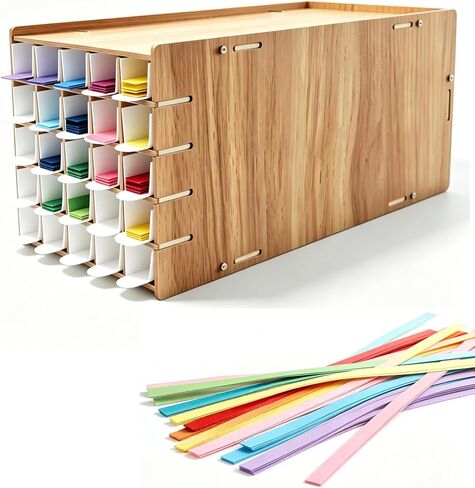 HHCLBYFA Quilling Paper Strip Organizer, 25-Slots Storage Holder for 2/3/5/7/10mm Quilling Paper Strip in Kuwait