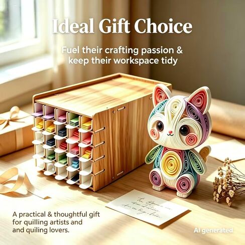 HHCLBYFA Quilling Paper Strip Organizer, 25-Slots Storage Holder for 2/3/5/7/10mm Quilling Paper Strip in Kuwait