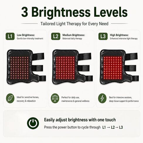 4 Modes&3 Brightness Levels Red Light Therapy Wrap for Horses Leg,Hoof Boot in Kuwait