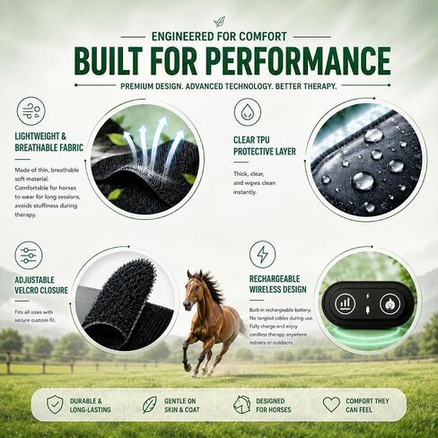 4 Modes&3 Brightness Levels Red Light Therapy Wrap for Horses Leg,Hoof Boot in Kuwait