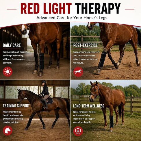 4 Modes&3 Brightness Levels Red Light Therapy Wrap for Horses Leg,Hoof Boot in Kuwait