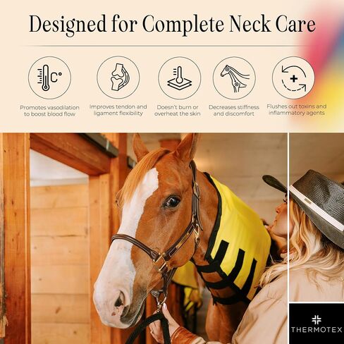 Thermotex Equine Neck Far Infrared Heating Pad, 2 Far Infrared Inserts in Kuwait