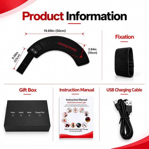 4 Modes&3 Brightness Levels Red Light Therapy for Horse Leg Joint&Hoof Wrap in Kuwait