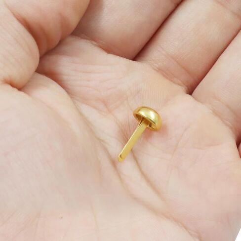 Bonsicoky Gold 8x12mm Round Paper Fasteners Brads, 100pcs in Kuwait