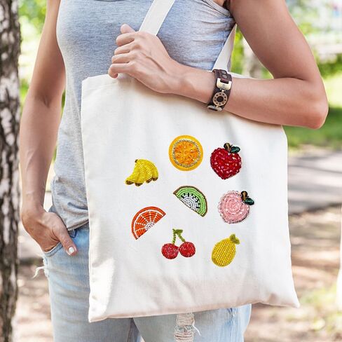 8pcs Fruit Embroidery Beaded Applique Patches for Clothes Decor in Kuwait