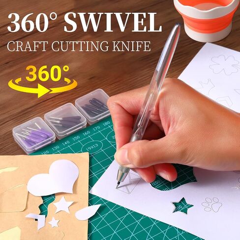 360°Swivel Manual DIY Craft Cutting Knife Full Set in Kuwait