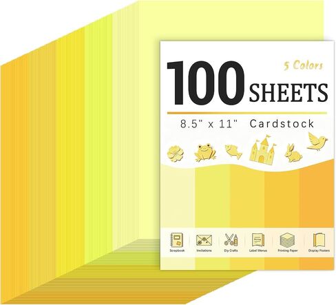 100 Sheets Colored Cardstock 8.5x11, 5 Assorted Sage Green Cardstock in Kuwait
