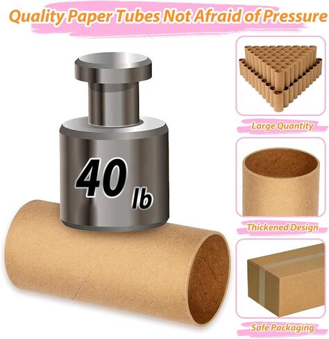 Modacraft 48-Pack Brown Cardboard Tubes (1.57"x3.7") | Empty Toilet Paper Rolls for DIY Crafts, Art Projects, Handicraft Supplies | Green Friendly & Safe in Kuwait